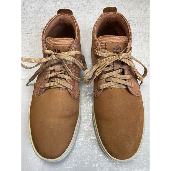 Timberland Davis Square Chukka Boots Men\'s 8.5 M Wheat Nubuck Comfort Lace Up main image 13